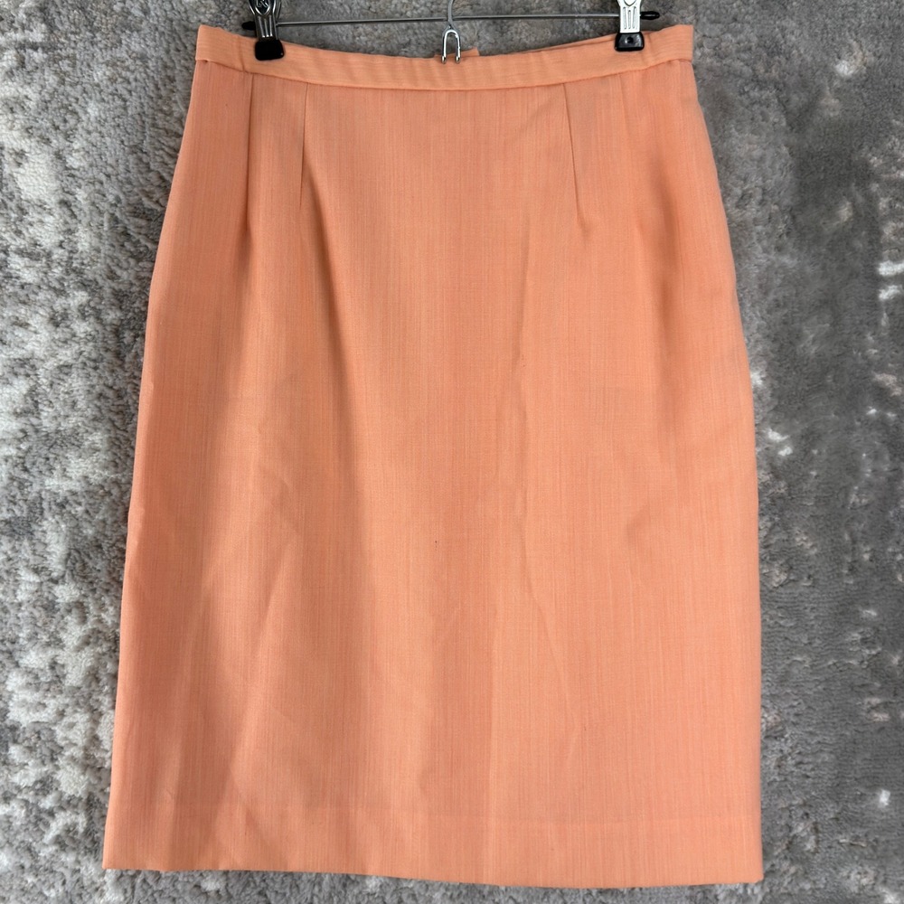Pendleton Petites Size 12p Wool Pencil Straight Knee Length Skirt Peach Womens‎
